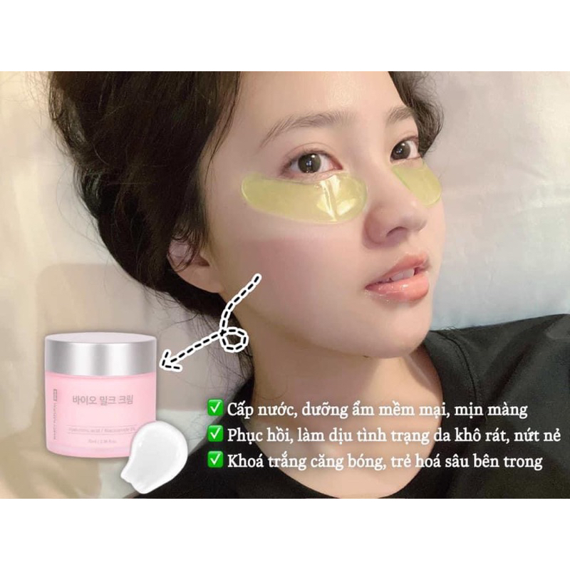 Kem dưỡng Narci Natural bio milk cream 70ml - hạn 2027 Hàn Quốc  IS481