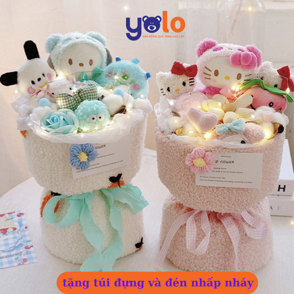 Bó hoa gấu bông siêu dễ thương