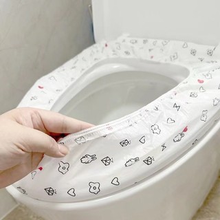Miếng Lót Bồn Cầu Dùng Một Lần, Giấy Lót Toilet Công Cộng Họa Tiết Xinh Xắn Tự Hủy 88469