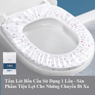Miếng Lót Bồn Cầu Dùng Một Lần, Giấy Lót Toilet Công Cộng Họa Tiết Xinh Xắn Tự Hủy 88469