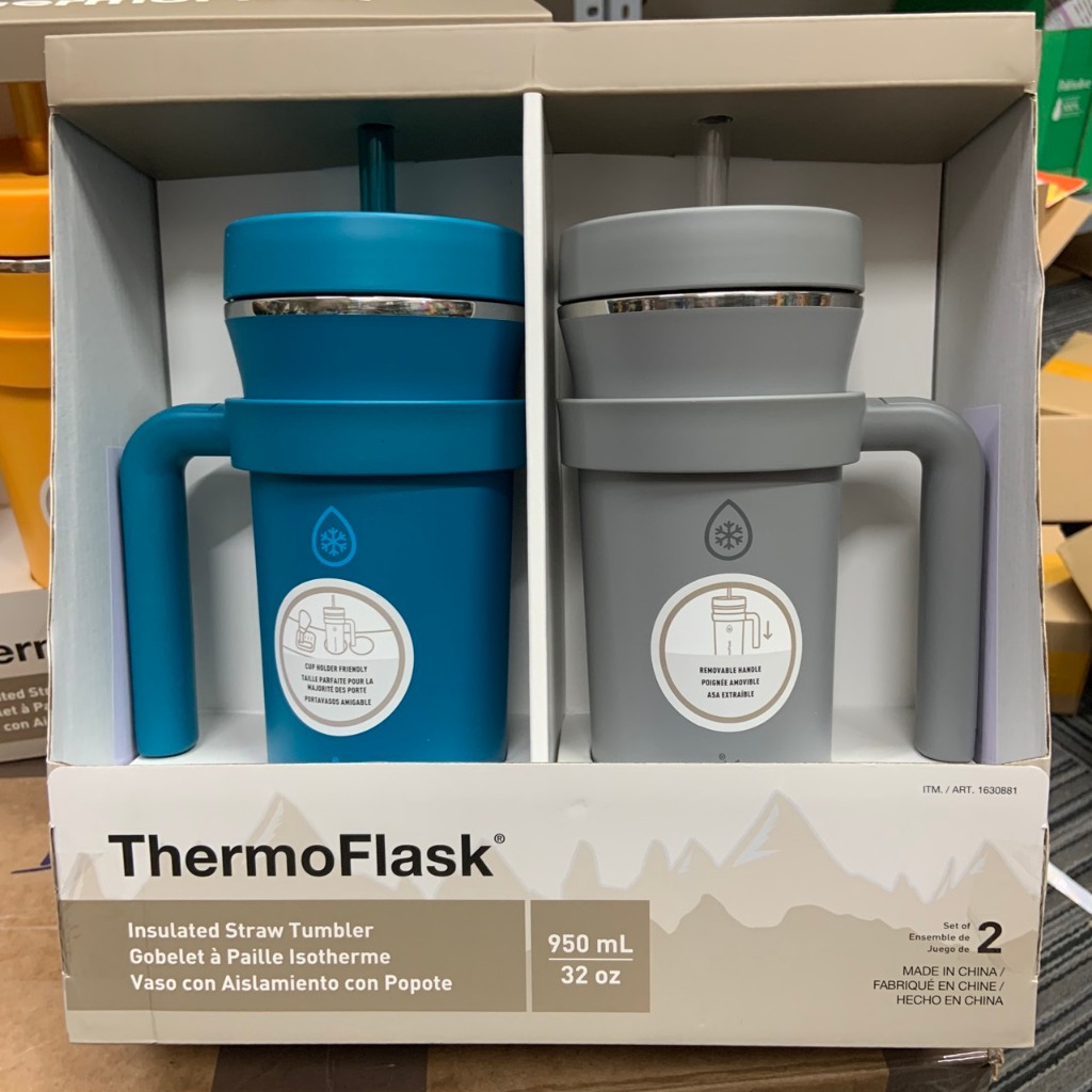 [Mẫu mới] Ly giữ nhiệt 950ml kèm ống hút Thermoflask EDS Hàng Mỹ