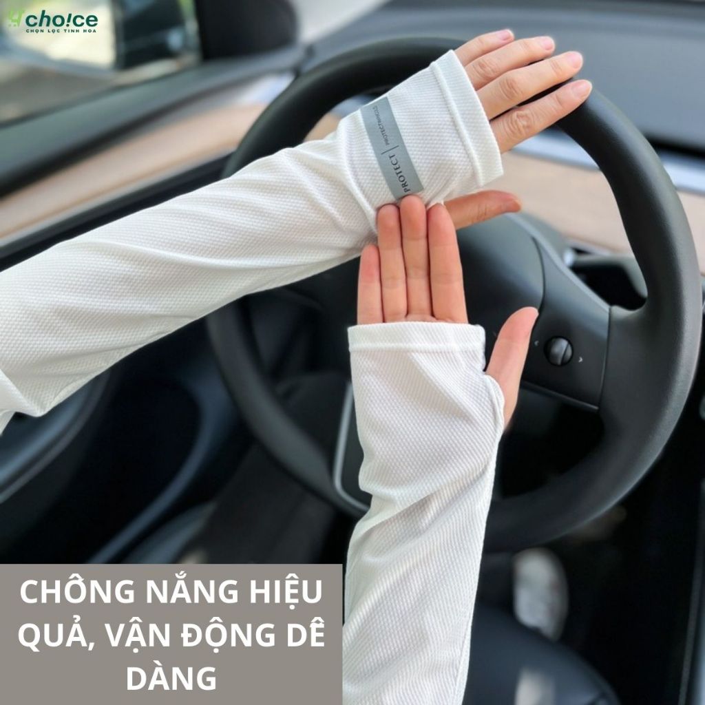 Găng tay chống nắng, chống tia UV, tia cực tím nam nữ, bao tay đi nắng xỏ tay hở ngón thoáng khí.