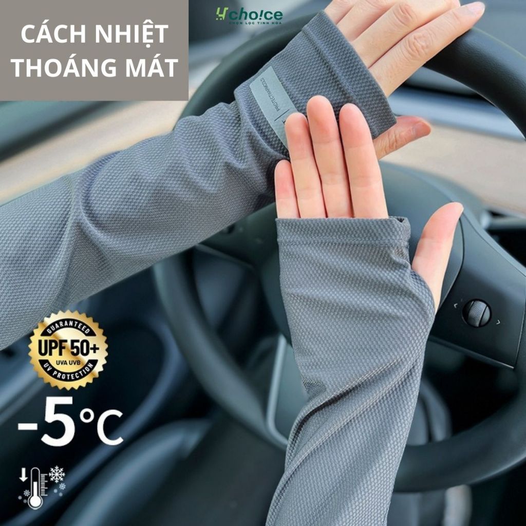 Găng tay chống nắng, chống tia UV, tia cực tím nam nữ, bao tay đi nắng xỏ tay hở ngón thoáng khí.