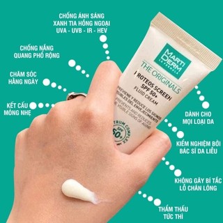Kem chống nắng cho da dầu mụn SVR Sebiaclear Crème SPF50 MartiDerm The Proteos Screen SPF50+ 40ml