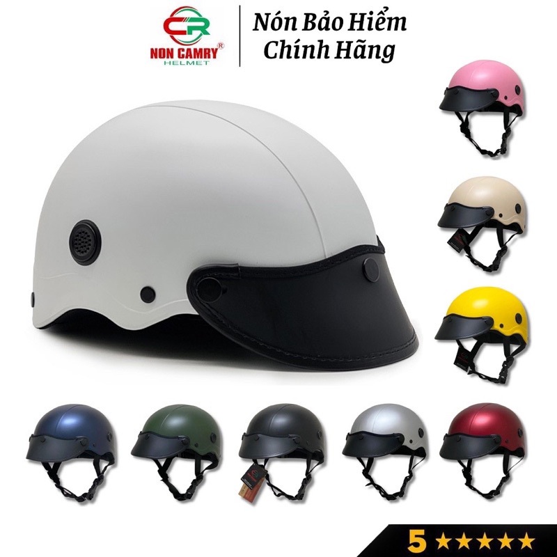 Product image Nón bảo hiểm nửa đầu thời trang NON CAMRY năng động, có lỗ thông gió thoáng mát, Freesize (55-59cm) 1