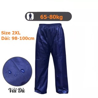 Quần Đi Mưa Vải Dù  chống thấm nước size XL (hàng thay thế)