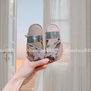 Dép Xỏ Ngón Đính Đá Bướm Sáng Lấp Lánh Phù Hợp Đi Chơi Du Lịch Cho Bé Gái K256