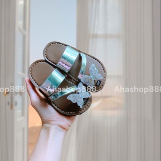 Dép Xỏ Ngón Đính Đá Bướm Sáng Lấp Lánh Phù Hợp Đi Chơi Du Lịch Cho Bé Gái K256