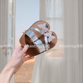 Dép Xỏ Ngón Đính Đá Bướm Sáng Lấp Lánh Phù Hợp Đi Chơi Du Lịch Cho Bé Gái K256