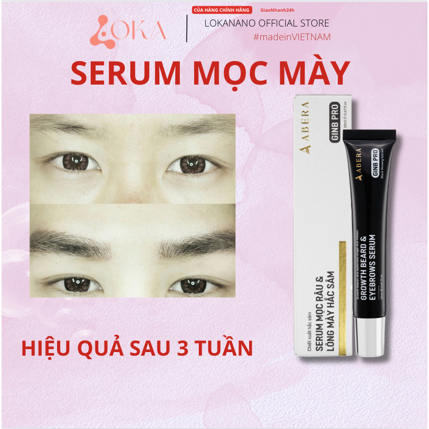 Serum mọc lông mày thưa GINB PRO chính hãng | Giải quyết hói mày, thưa ...