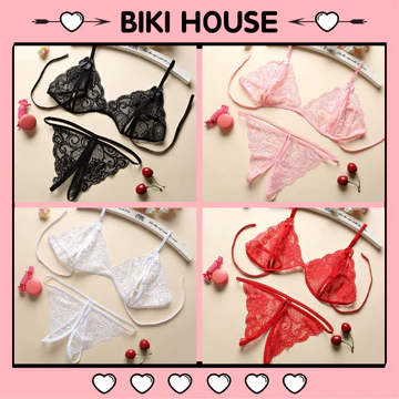 Lace Black Red Underwear Bralette Sexy Khe BIKI