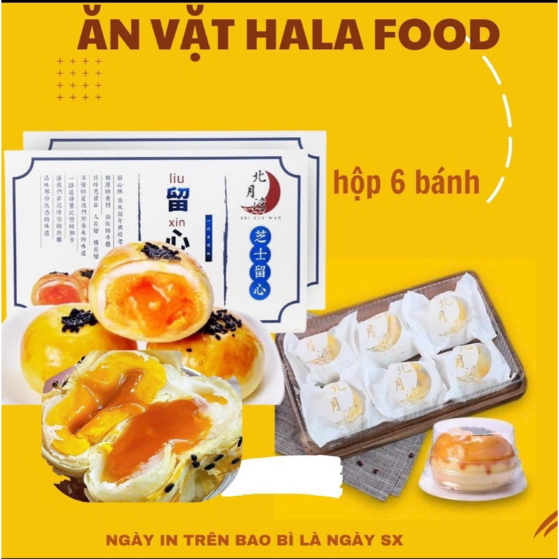 [ Hộp 6 cái]. [ Bánh L.iu X.in S.u ngàn lớp vị trứng muối date mới