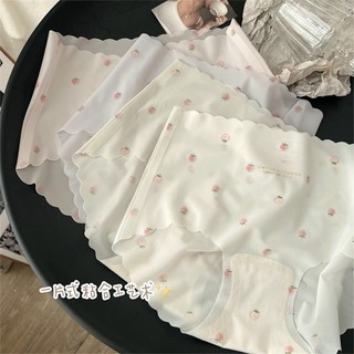Combo 10 Quần Lót Su Thạch Tàng Hình Không Viền Không Hằn Không Đường May Họa Tiết Dâu Tây