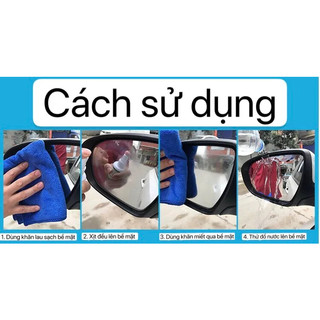 Chai Xịt Nano Chống Nước Mưa, Hơi Nước, Sương Mù Kính Mũ Bảo Hiểm, Kính Chiếu Hậu Xe Máy, Ô Tô