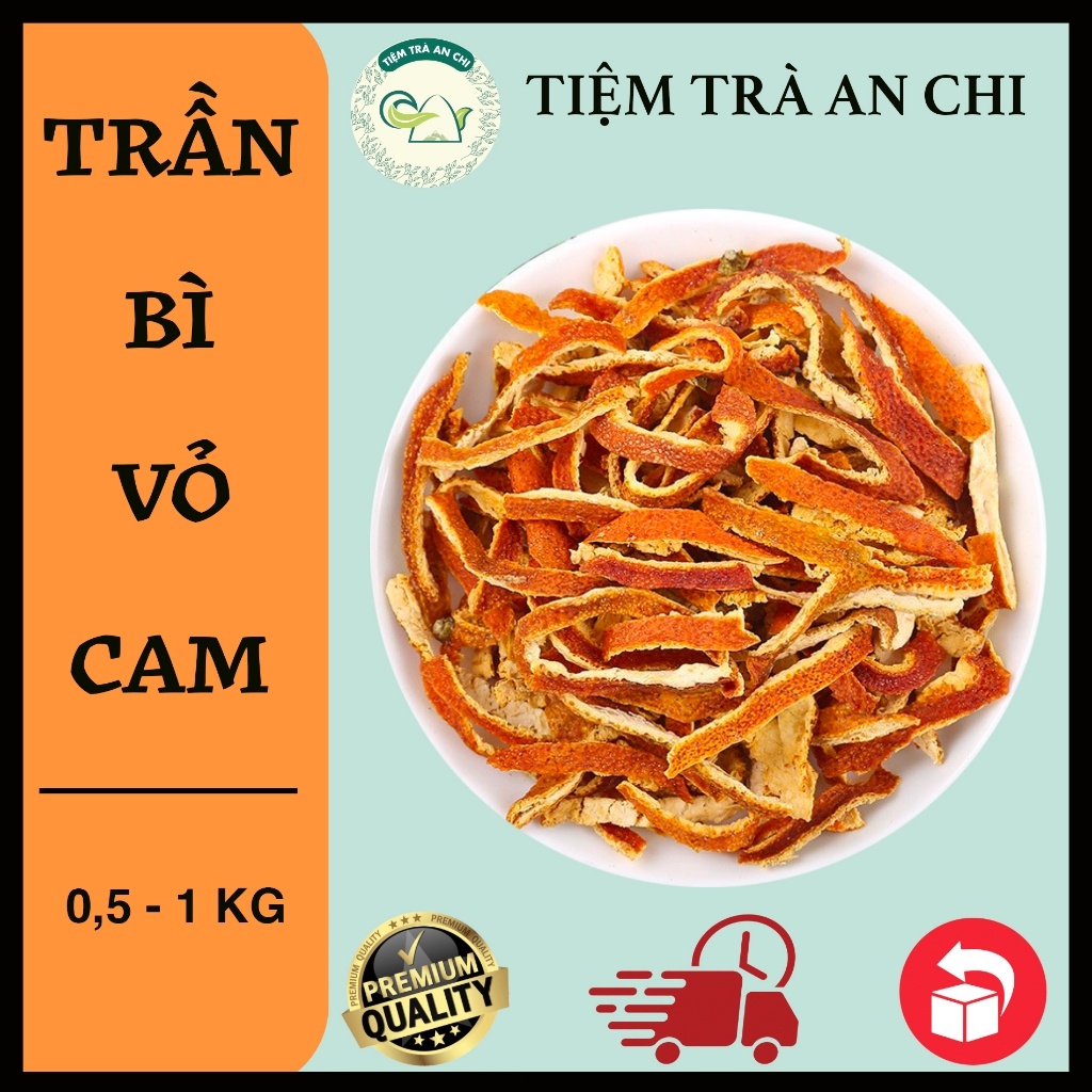 500g Trần bì Vỏ cam Vỏ quýt sấy khô sạch đẹp giúp giảm ho, đầy bụng