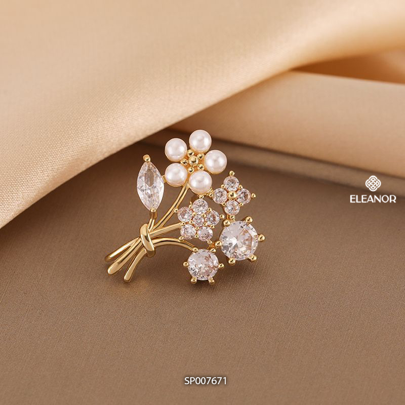 Ghim cài áo nam nữ Eleanor Accessories đa dạng kiểu dáng đính đá phụ kiện thời trang trâm cài 7665