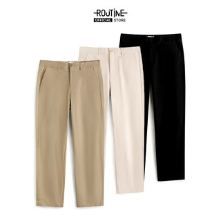 Quần Kaki Nam Premium Ống Ôm Trơn Cotton Form Slim - Routine 10S24PCA002P