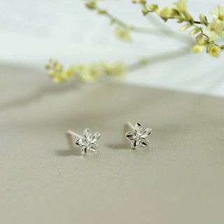 Khuyên tai LAMY Plumeria Flower Silver Earrings 3273 - Khuyên tai bạc cao cấp