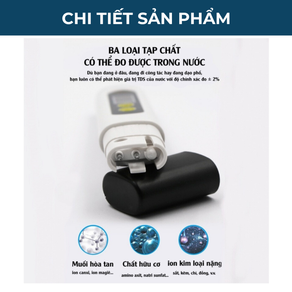 Bút Kiểm Tra Độ Tinh Khiết Nước TDS HT031 BEBEHOUSE – Đo Khoáng & Tạp Chất Hòa Tan