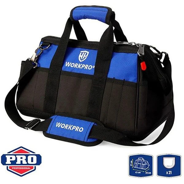 TÚI ĐỰNG ĐỒ NGHỀ BẰNG VẢI DỆT WORKPRO CHÍNH HÃNG KÍCH THƯỚC 12" - 14" - 16" - 18" TIỆN DỤNG, BỀN CHẮC, HIỆN ĐẠI