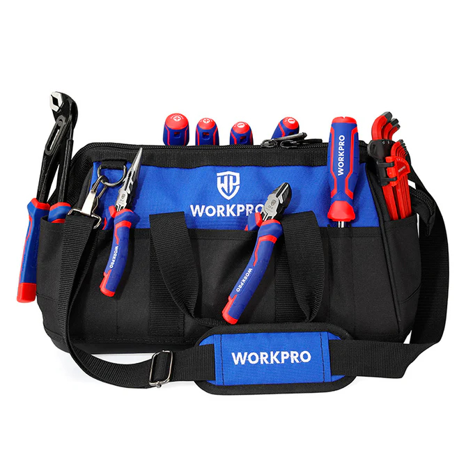 TÚI ĐỰNG ĐỒ NGHỀ BẰNG VẢI DỆT WORKPRO CHÍNH HÃNG KÍCH THƯỚC 12" - 14" - 16" - 18" TIỆN DỤNG, BỀN CHẮC, HIỆN ĐẠI