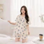 Đồ Bộ Bầu Và Sau Sinh Hình Gấu Mùa Hè Larosa Vải Đũi Xốp Cao Cấp Mềm Mát - LR019
