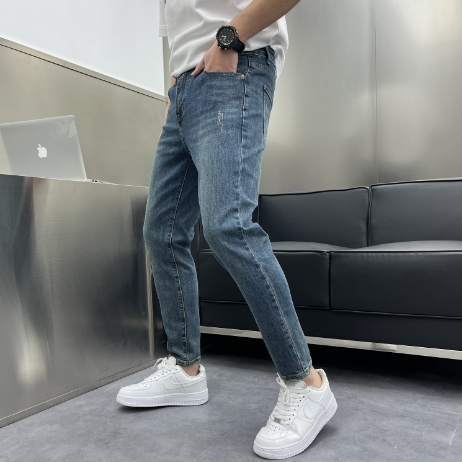 Quần Jean Nam Hafos Denim form dài , Quần Jean Dài kiểu dáng Slim-Fit, co giãn, dày dặn, đứng phom, chuẩn phom Menswear