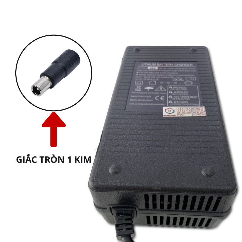 Sạc xe điện 48v, adapter 48v Homesheel DC48 (new)