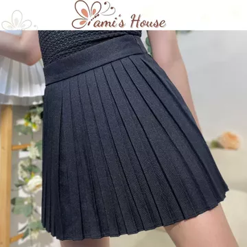 [HỎA TỐC HCM] Chân Váy Xếp Ly Hộp Size Lớn Có Dây Kéo Kèm Quần Trong Màu Trắng/Đen, Chân váy Tennis, Chân váy Xếp Ly
