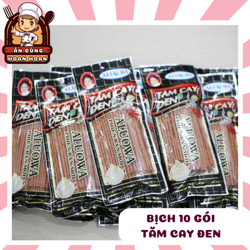 Bịch 10 gói que tăm cay đen Aluowa que cay nội địa trung, siêu ngon, ăn ...