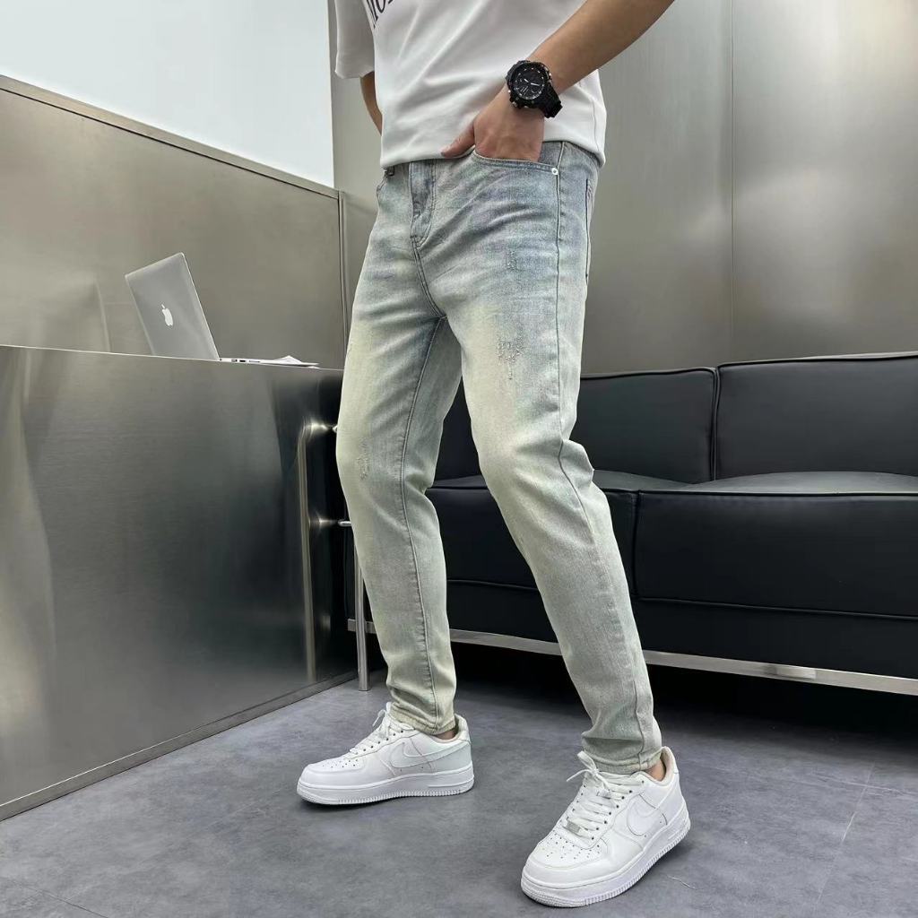 Quần Jean Nam Hafos Denim form dài , Quần Jean Dài kiểu dáng Slim-Fit, co giãn, dày dặn, đứng phom, chuẩn phom Menswear