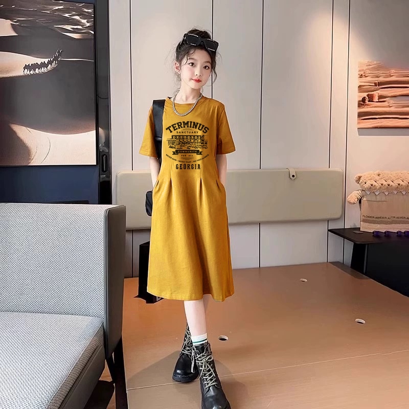 Váy bé gái size đại BEESHOP váy chiết eo cho bé H24085