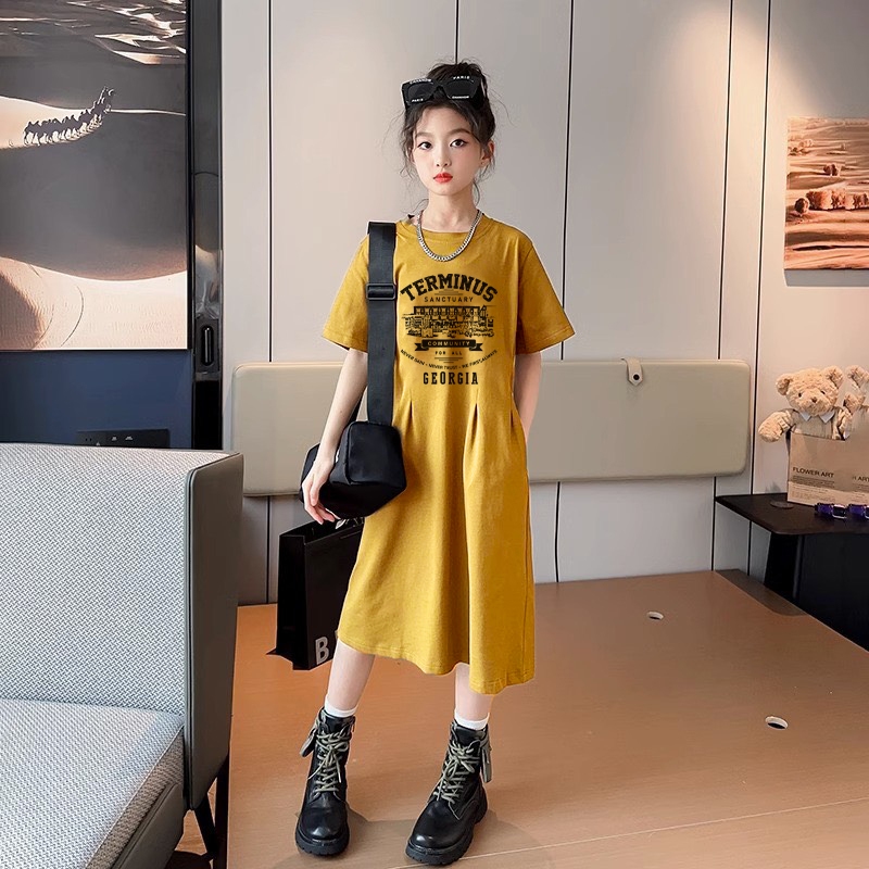 Váy bé gái size đại BEESHOP váy chiết eo cho bé H24085