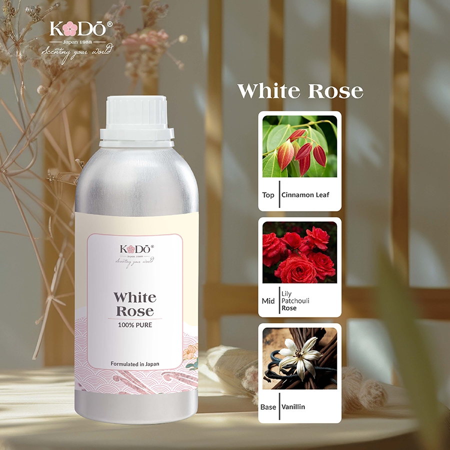 Ảnh Tinh Dầu Nước Hoa Cao Cấp KODO CLASSIC Collection: White Tea, Bb British, Elegant, White Rose 4
