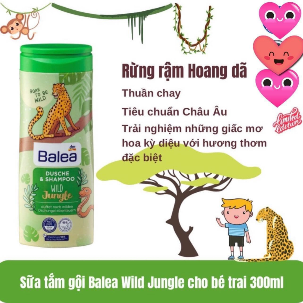 Balea Sữa tắm, dầu gội cho trẻ em –Cho bé từ 1 Tuổi- Nội địa Đức.Tibongstore