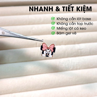 Miếng vẽ hoạt hình có lớp keo - kích thước 8x10cm