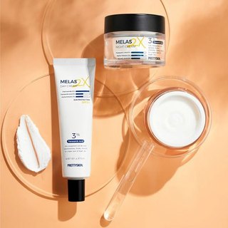 BỘ ĐÔI KEM DƯỠNG  PRETTY SKIN MELAS 2X SÁNG TRẮNG DA MỜ THÂM NÁM 50ML - BEBEAU
