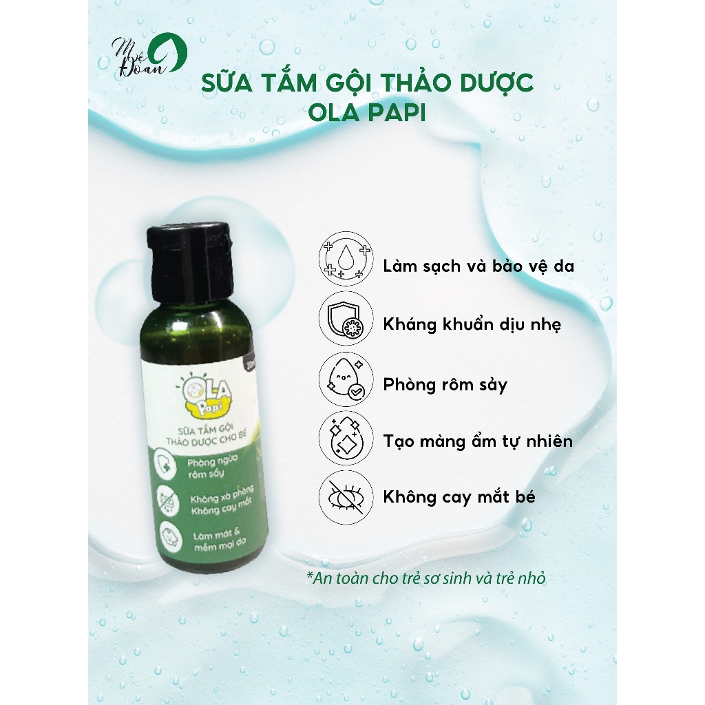 Ảnh Sữa tắm gội cho bé Mệ Đoan phòng ngừa rôm sảy, các vấn đề về da 200ml 2