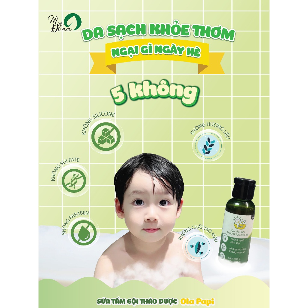 Ảnh Sữa tắm gội cho bé Mệ Đoan phòng ngừa rôm sảy, các vấn đề về da 200ml 3