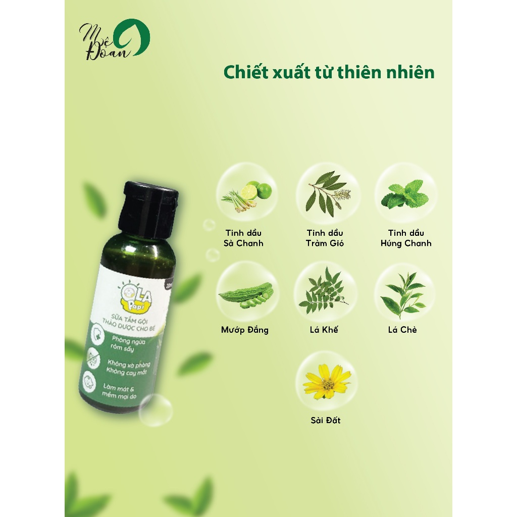 Ảnh Sữa tắm gội cho bé Mệ Đoan phòng ngừa rôm sảy, các vấn đề về da 200ml 4