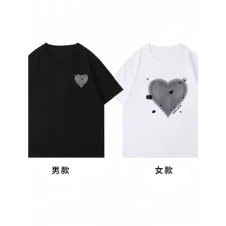 Áo Thun Đôi Nam Nữ Mặc Cùng Người Yêu, Áo Đôi Chất Liệu PreniumCotton in hình Trái Tim xám croptop nữ 100% Cotton [A183]