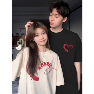 Áo thun cặp cho nam nữ form rộng chất cotton mỏng nhẹ Áo phông unisex trắng đen couple form rộng tay ngắn cổ tròn [A165]