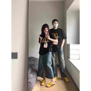 Set Đồ Đôi nam nữ mc donald với người yêu mùa hè thun phông tay lỡ nam nữ form rộng Local Brand tay lỡ unisex [A182]