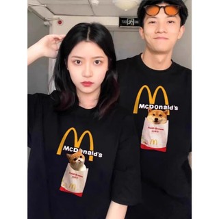 Set Đồ Đôi nam nữ mc donald với người yêu mùa hè thun phông tay lỡ nam nữ form rộng Local Brand tay lỡ unisex [A182]