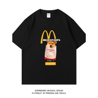 Set Đồ Đôi nam nữ mc donald với người yêu mùa hè thun phông tay lỡ nam nữ form rộng Local Brand tay lỡ unisex [A182]