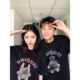 Đồ đôi nam nữ Unique chó mèo ,Áo đôi nam nữ áo thun mặc cùng người yêu dễ thương form rộng unisex có cổ tròn tay [A162]