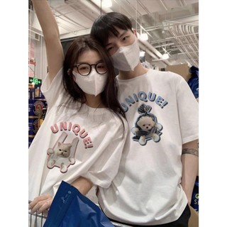 Đồ đôi nam nữ Unique chó mèo ,Áo đôi nam nữ áo thun mặc cùng người yêu dễ thương form rộng unisex có cổ tròn tay [A162]