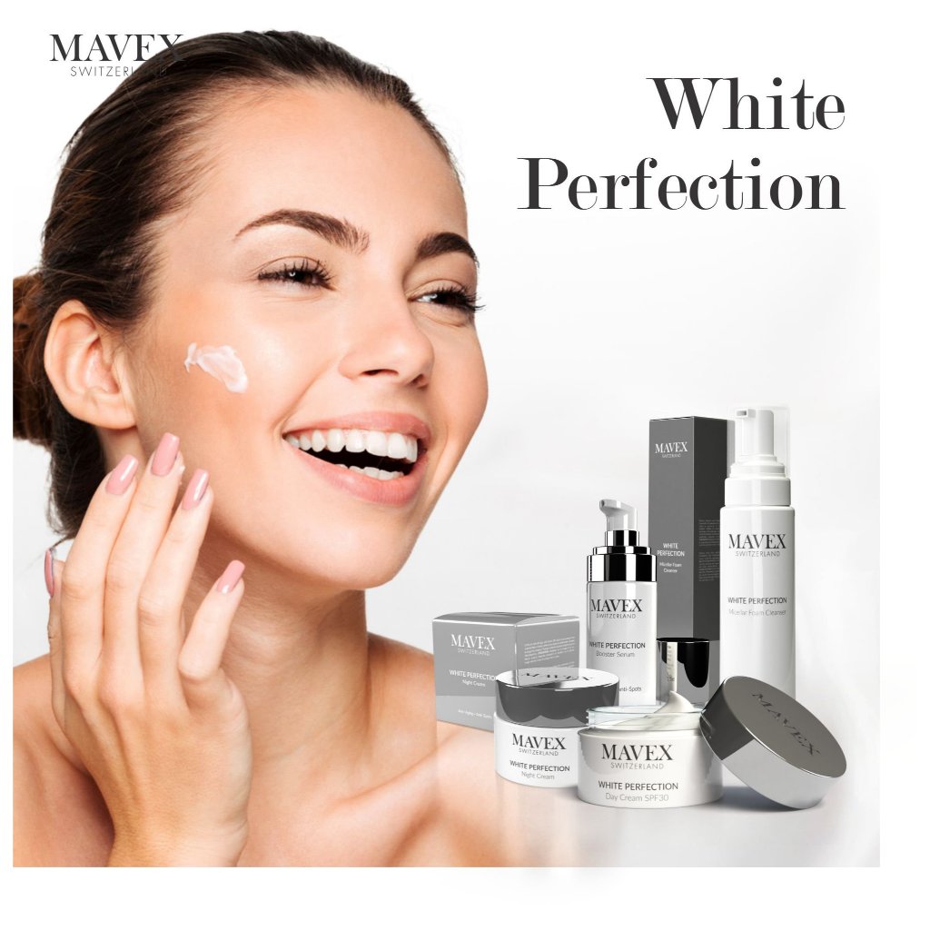 Combo Mavex White Perfection dưỡng trắng hoàn hảo ( Bọt rửa mặt + Serum dưỡng trắng)
