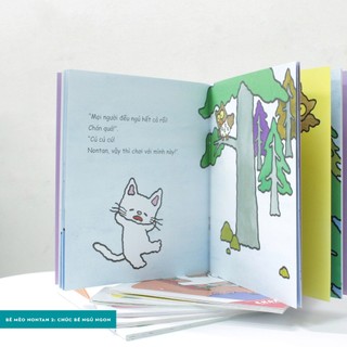Combo Sách ehon cho bé 0 -3 tuổi -  Bé Mèo Nontan Rèn luyện  lối sống tích cực cho trẻ mầm non