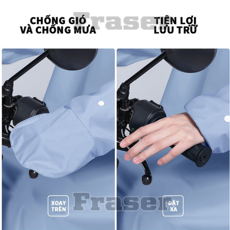 Áo Mưa Phong Cách Nhật Bản Có Kính Chắn Nước Dễ Dàng Sử Dụng Vải Dày Cao Cấp Chống Thấm Nước